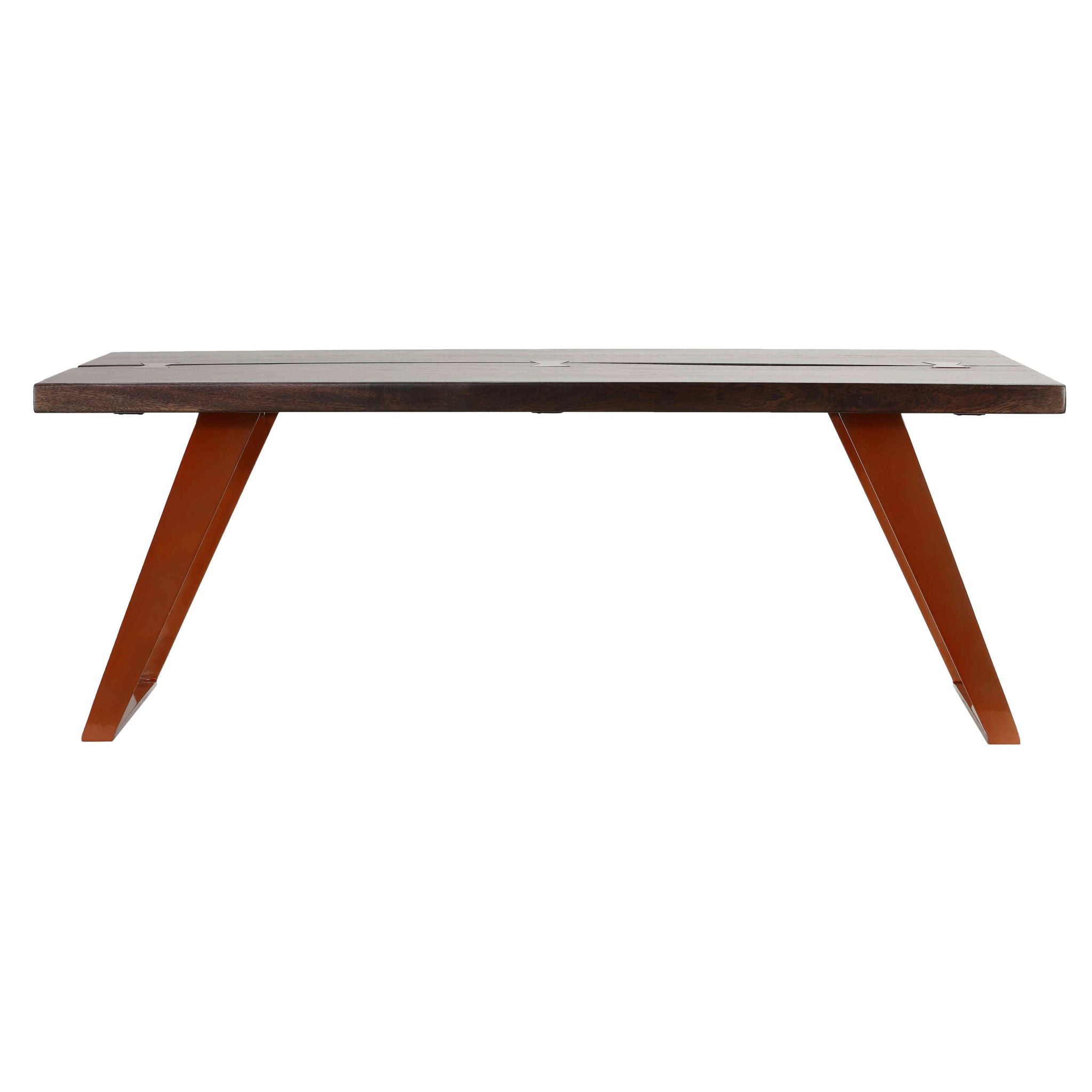 Bare Decor Admiral Wood Coffee Table with Steel Frame