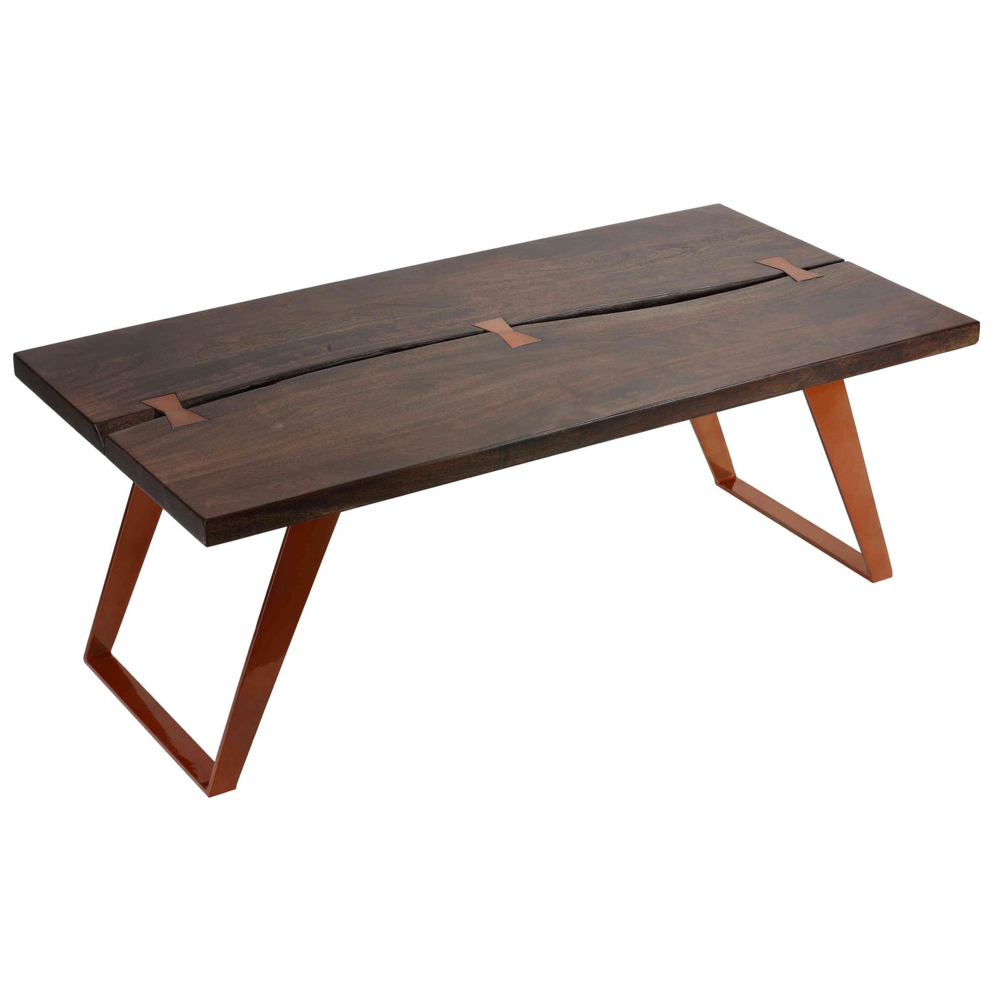 Bare Decor Admiral Wood Coffee Table with Steel Frame