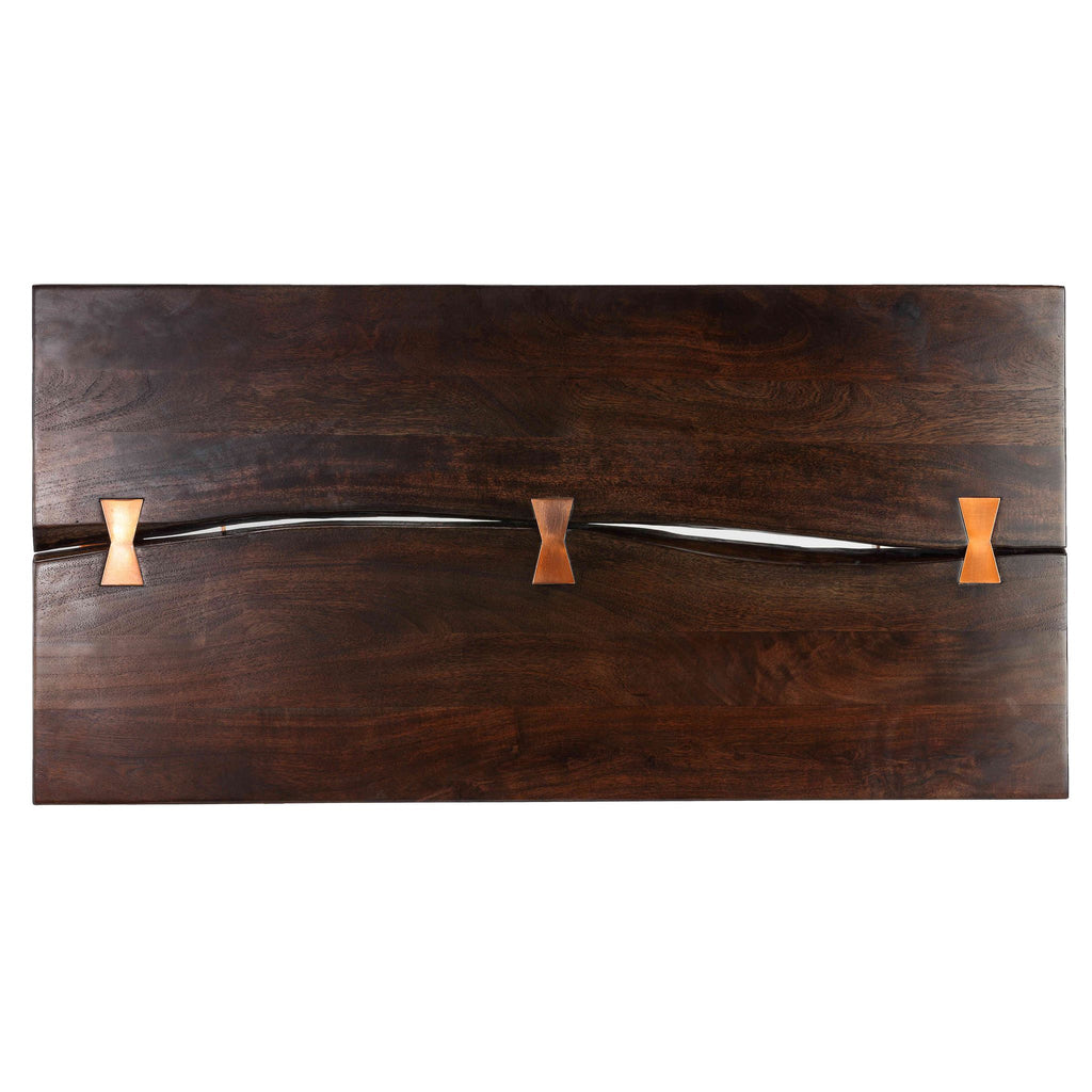 Bare Decor Admiral Wood Coffee Table with Steel Frame