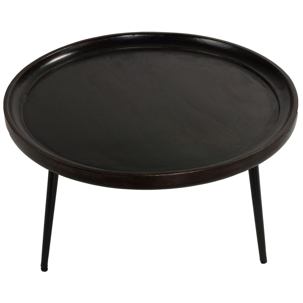 Bare Decor Manitoba Coffee Table in Solid Mango Wood, Round 28"