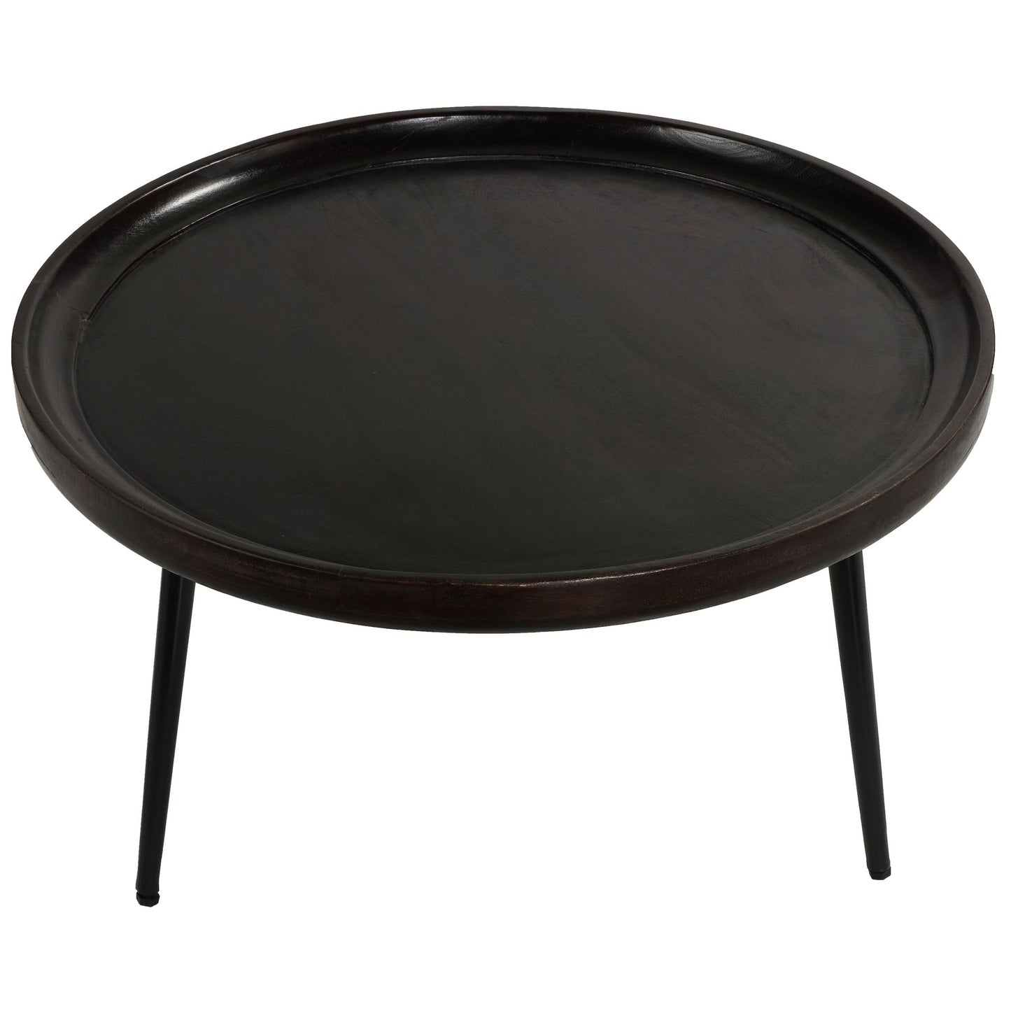 Bare Decor Manitoba Coffee Table in Solid Mango Wood, Round 28"
