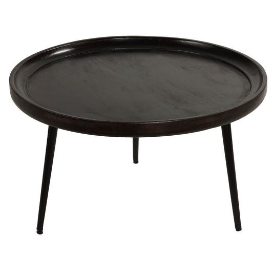 Bare Decor Manitoba Coffee Table in Solid Mango Wood, Round 28"