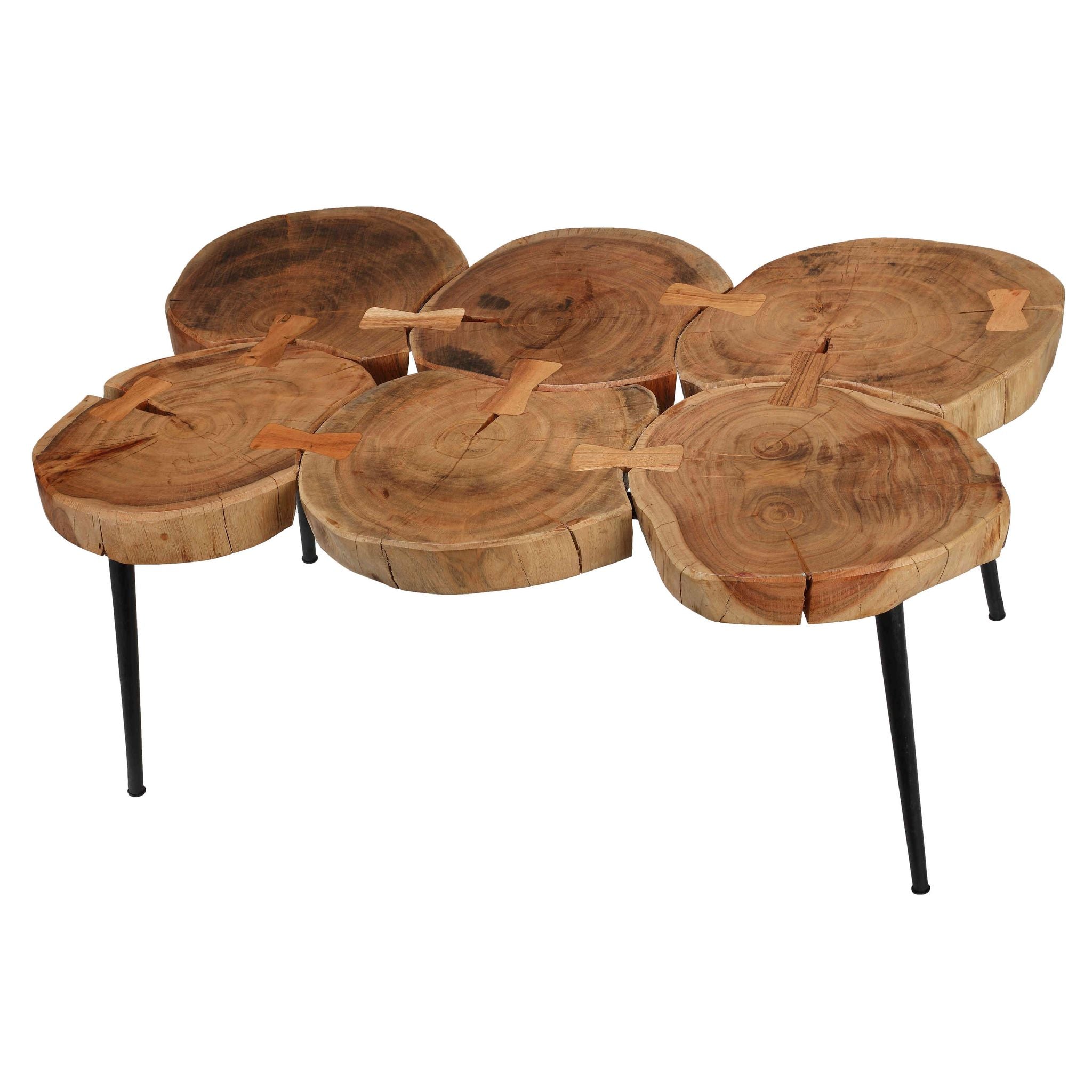 Bare Decor Tucker Metal and Wood Coffee Table