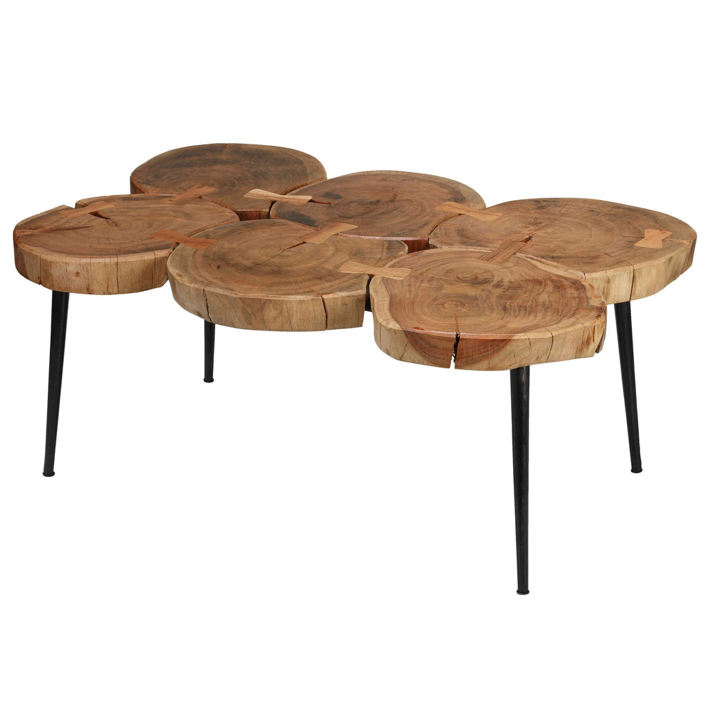Bare Decor Tucker Metal and Wood Coffee Table