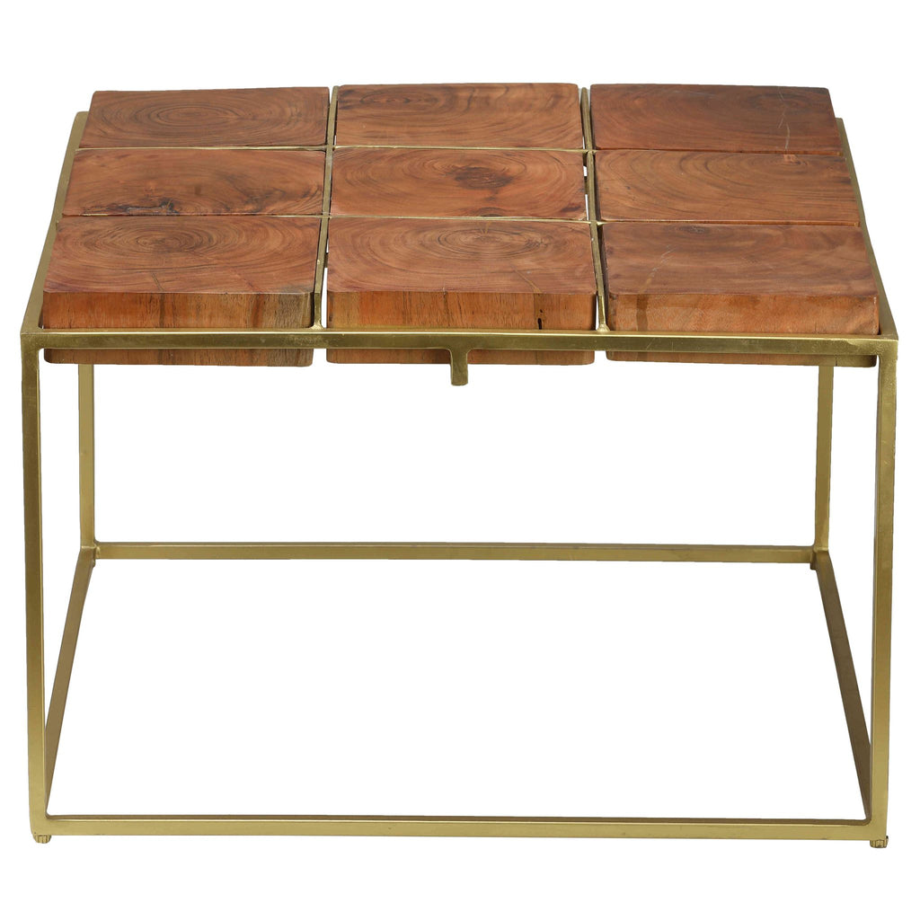 Bare Decor Cheyenne Metal and Wood Coffee Table