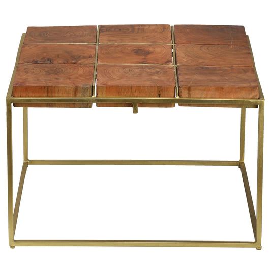 Bare Decor Cheyenne Metal and Wood Coffee Table