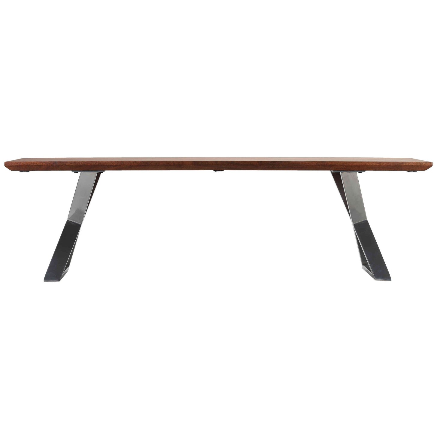 Bare Decor Emperor Wood Dining Bench with Steel Base