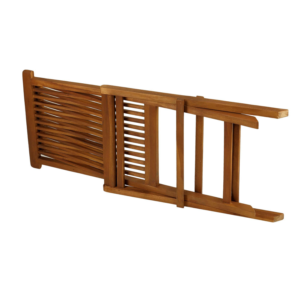 Bare Decor Vega Golden Teak Wood Outdoor Folding Chair (Set of 2)