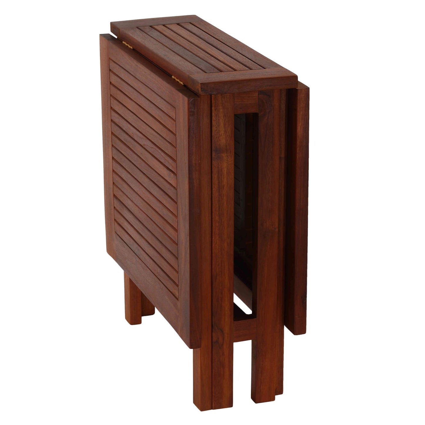 Bare Decor Emery Double Leaf Butterfly Folding Dining Table, Teak