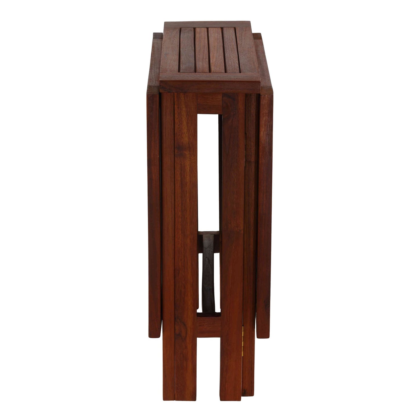 Bare Decor Emery Double Leaf Butterfly Folding Dining Table, Teak