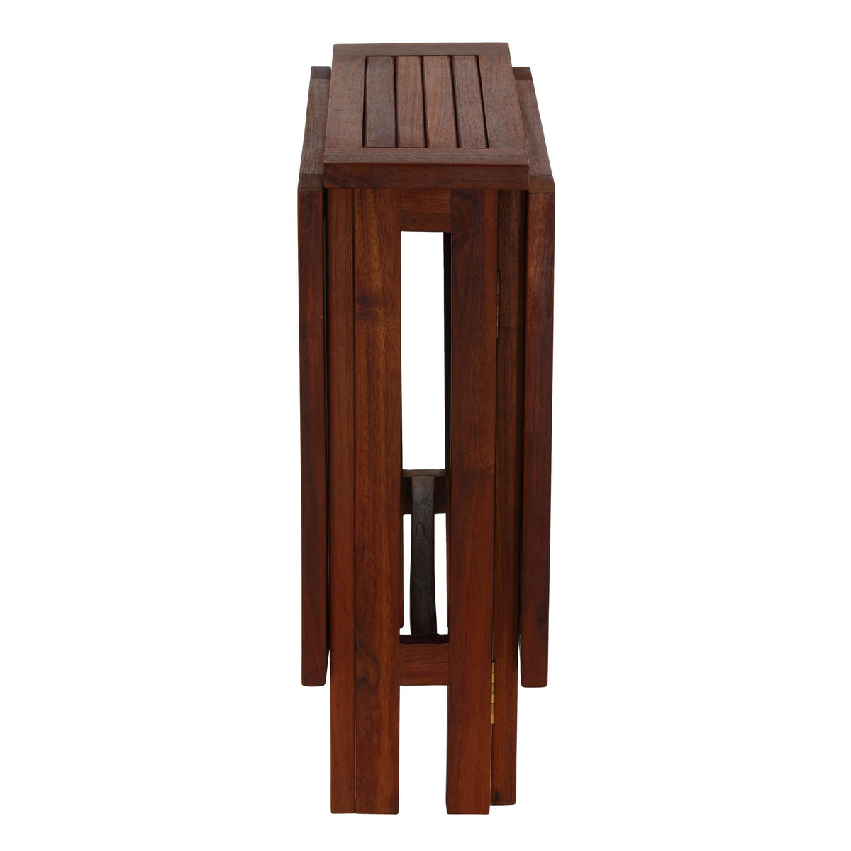 Bare Decor Emery Double Leaf Butterfly Folding Dining Table, Teak