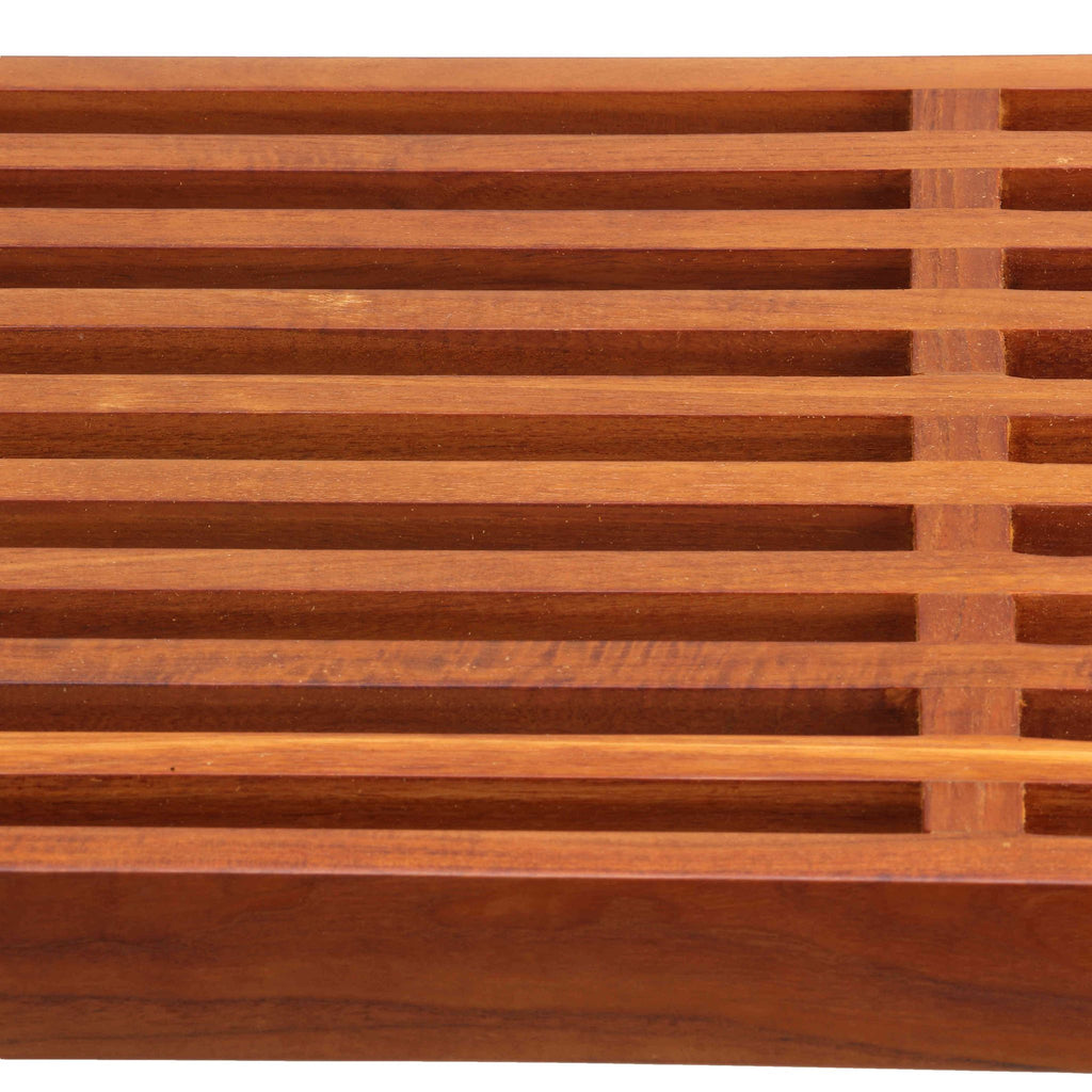 Bare Decor Slotted Arch Accent Table in Solid Teak Wood
