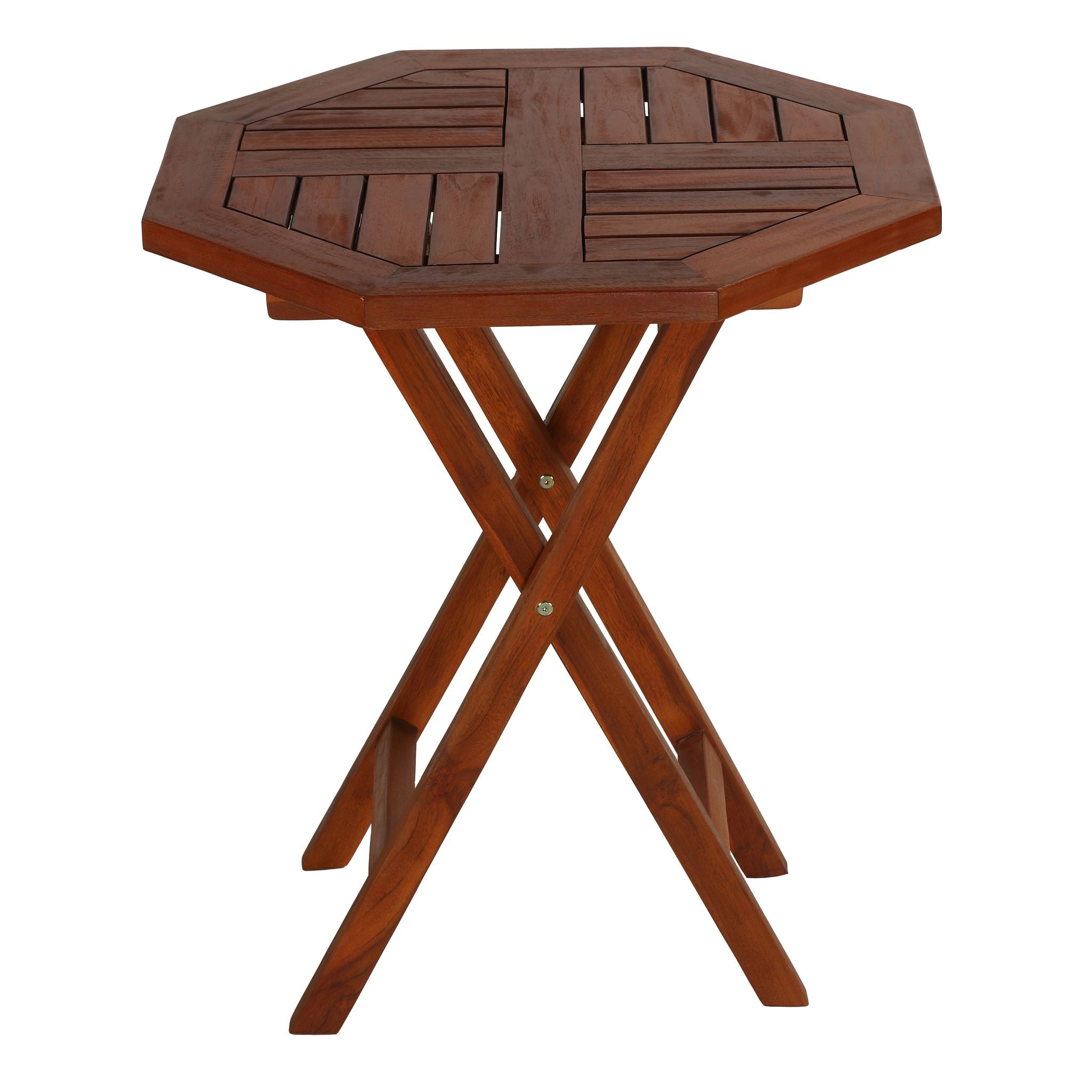 Bare Decor Jenae Small Solid Teak Accent Table, 24"