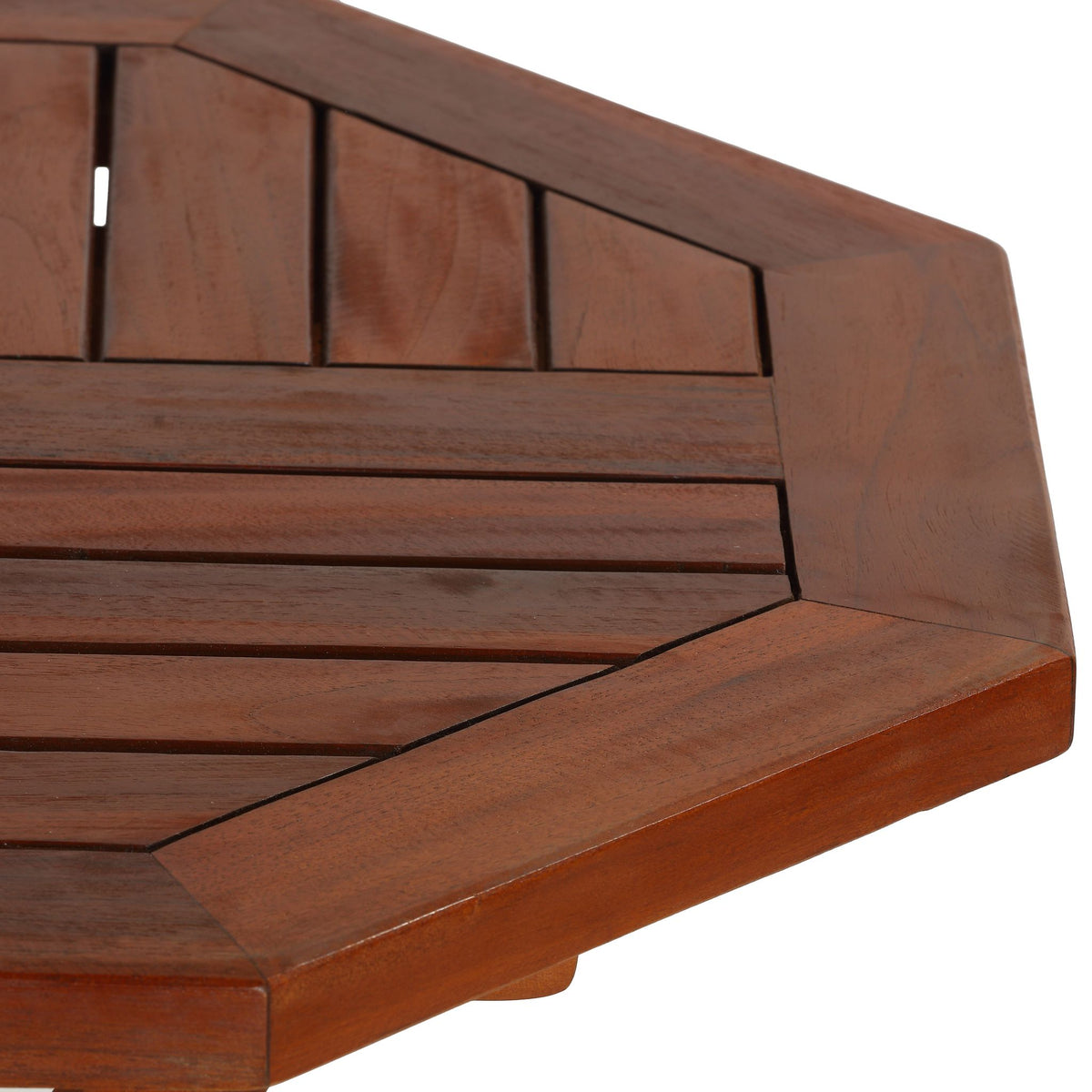 Bare Decor Jenae Small Solid Teak Accent Table, 24"