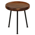 Bare Decor Kuzko Solid Teak Wood Small Side Table, 15" Round
