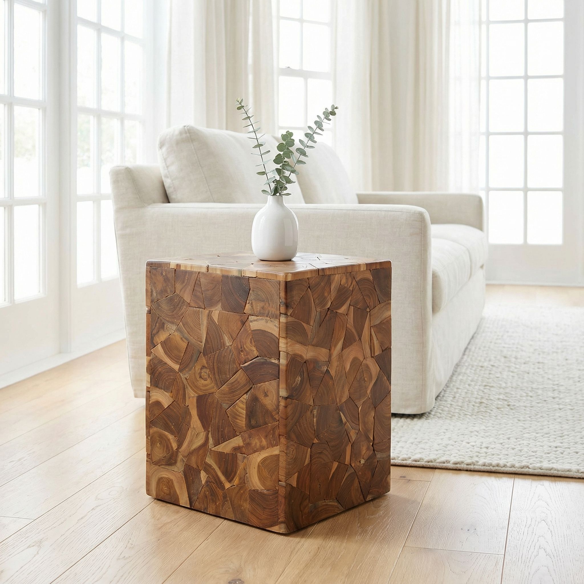Bare Decor Puzzle Accent Table in Teak