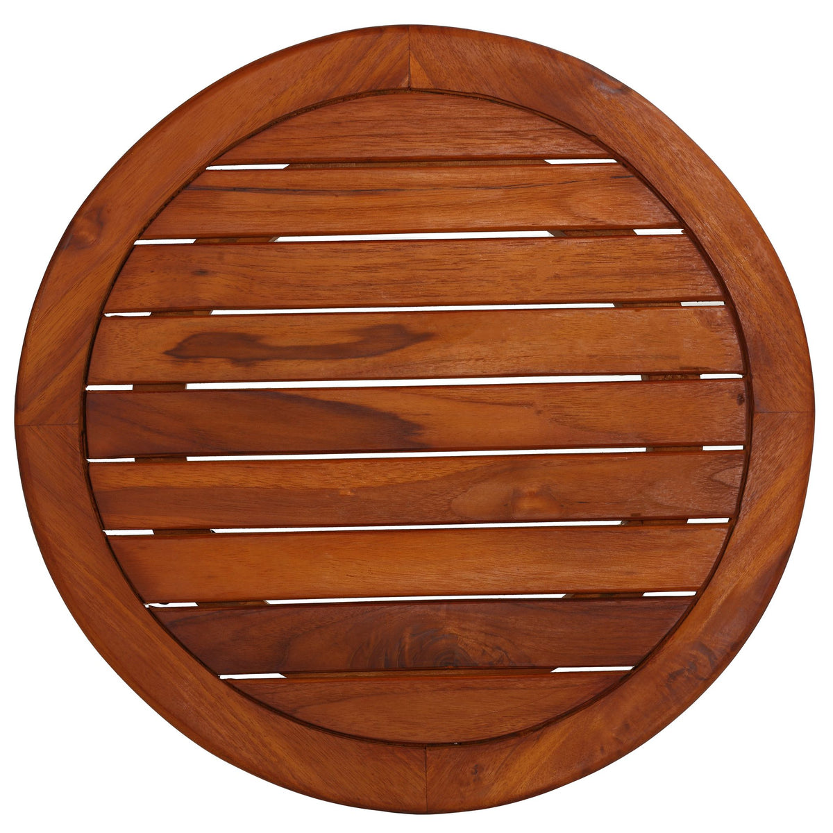 Bare Decor Infinity Teak Accent Nesting Tables, Round Solid Wood