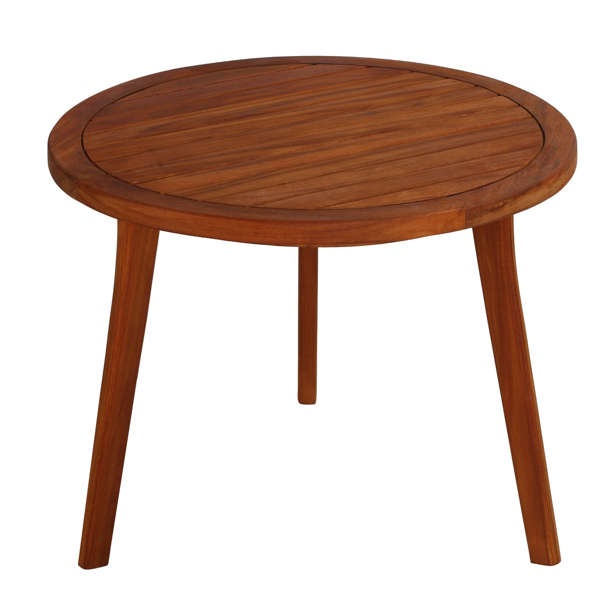 Bare Decor Infinity Teak Accent Nesting Tables, Round Solid Wood