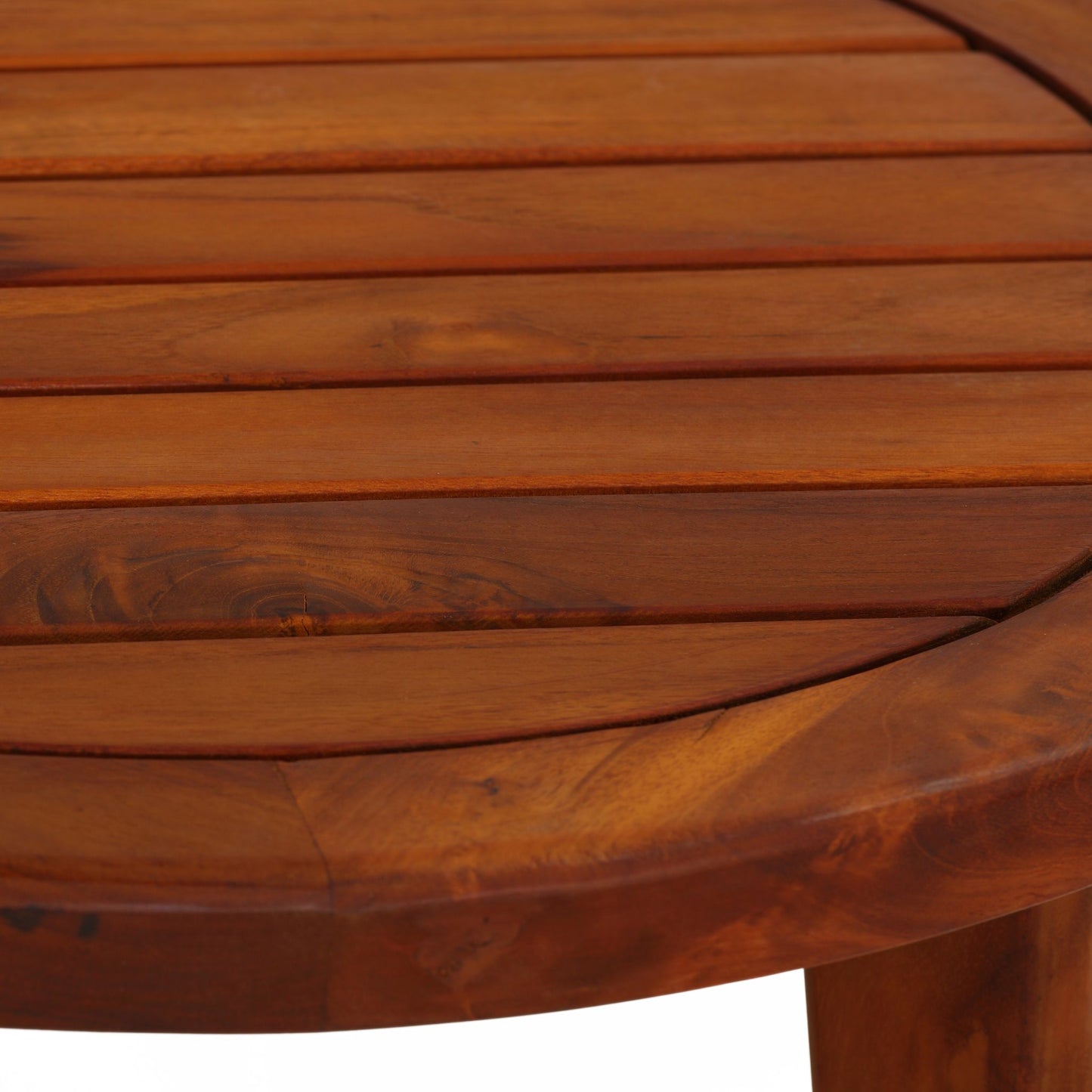 Bare Decor Infinity Teak Accent Nesting Tables, Round Solid Wood