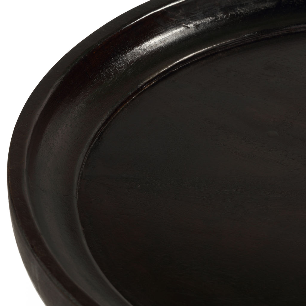 Bare Decor Manitoba Side Table in Solid Mango Wood, Round 20 in