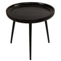 Bare Decor Manitoba Side Table in Solid Mango Wood, Round 20 in