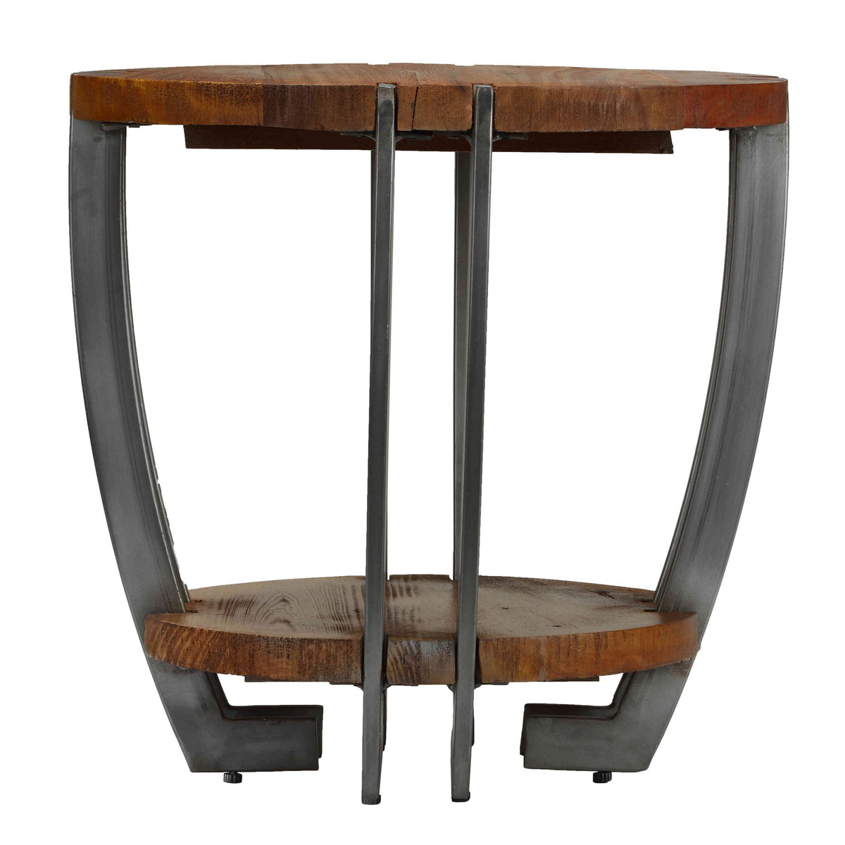 Bare Decor Hudson Metal and Wood End Table