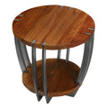 Bare Decor Hudson Metal and Wood End Table