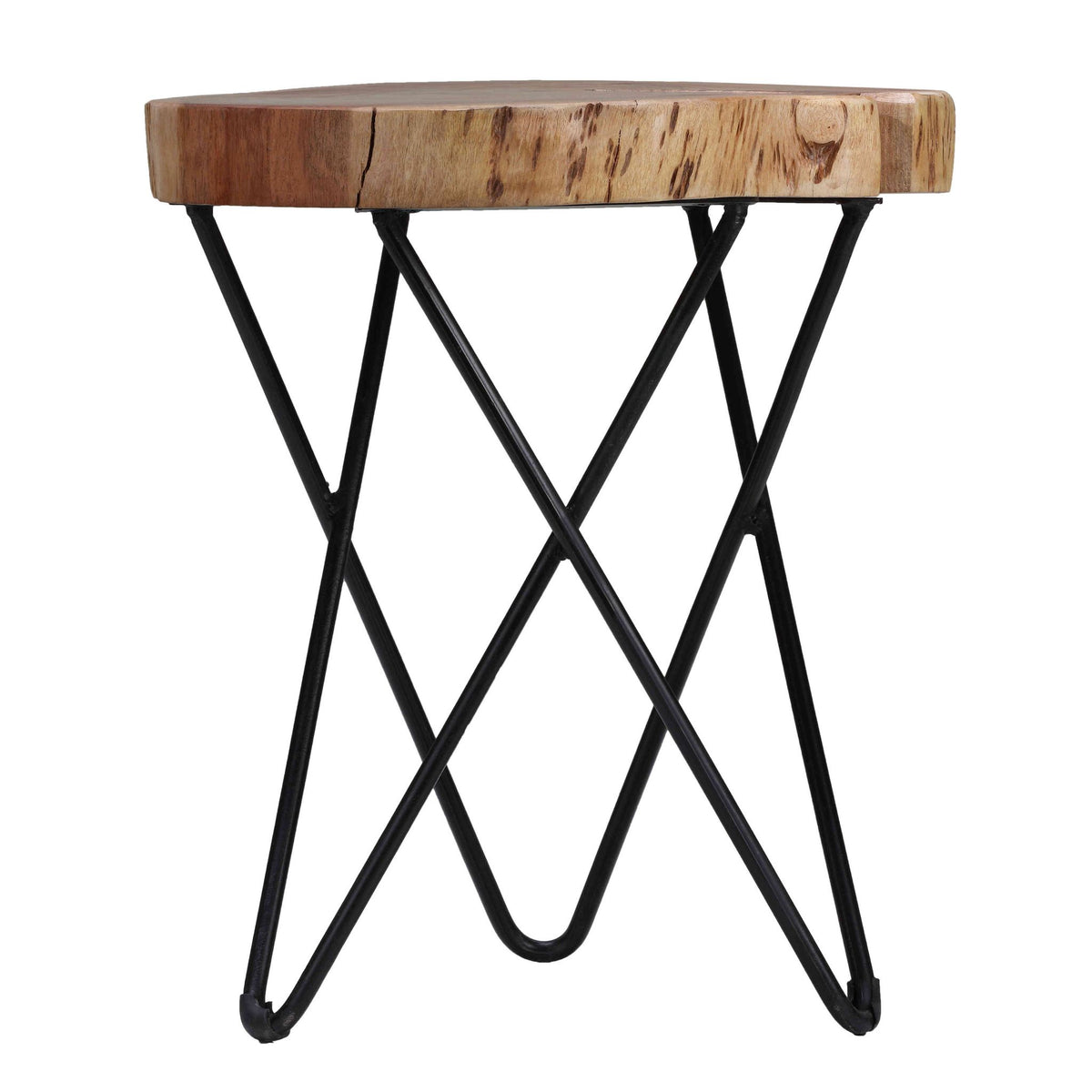 Bare Decor Sawyer Metal and Wood End Table