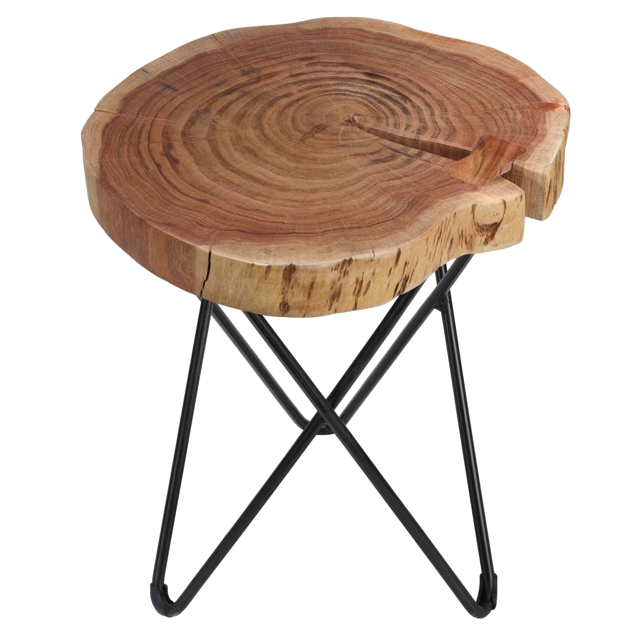 Bare Decor Sawyer Metal and Wood End Table