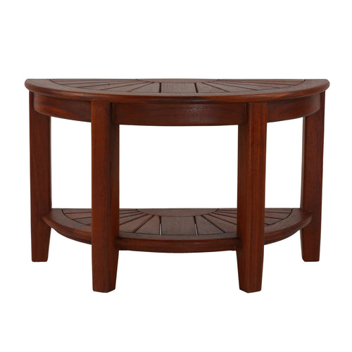 Bare Decor Chesser Solid Wood Half Circle Bench, 17"