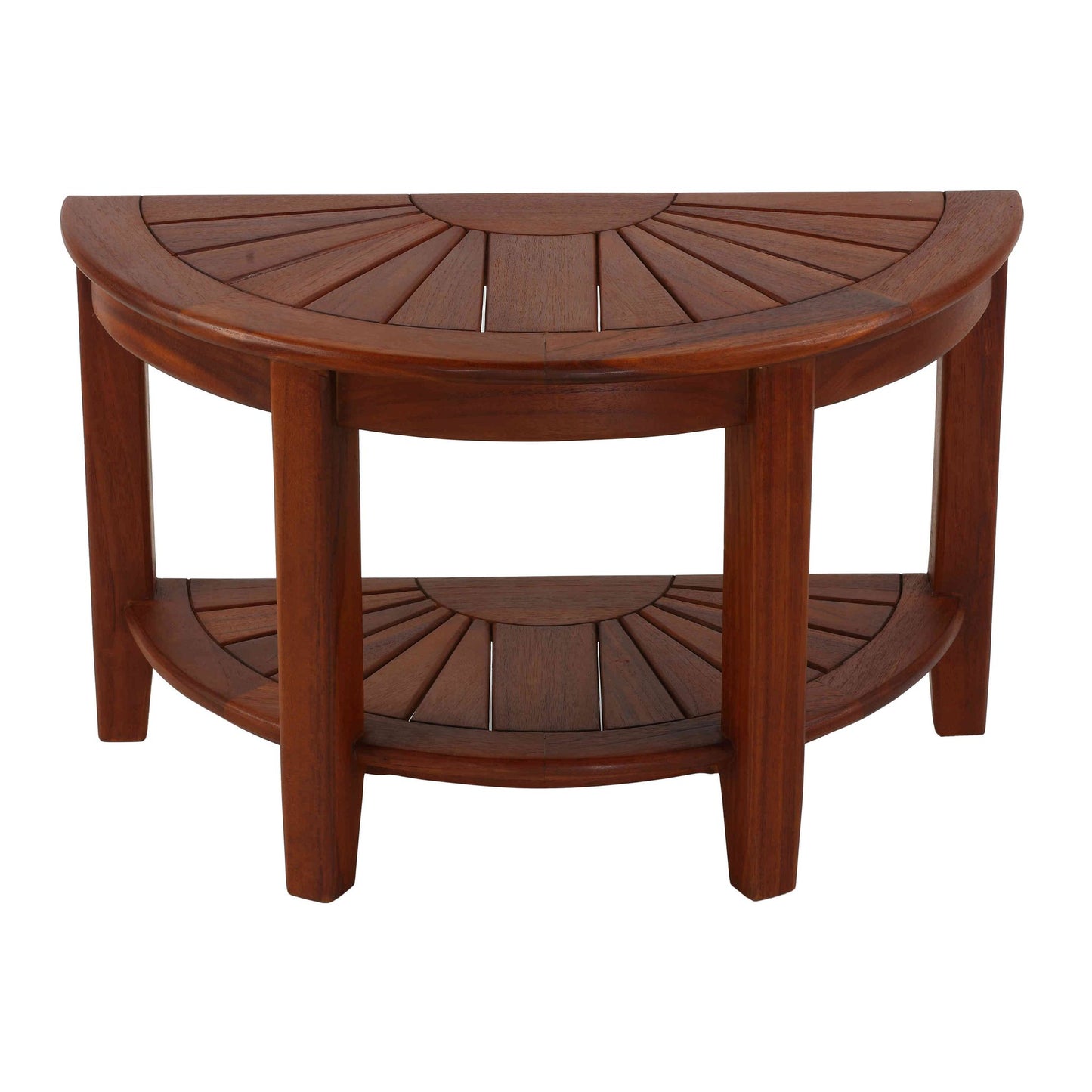 Bare Decor Chesser Solid Wood Half Circle Bench, 17"