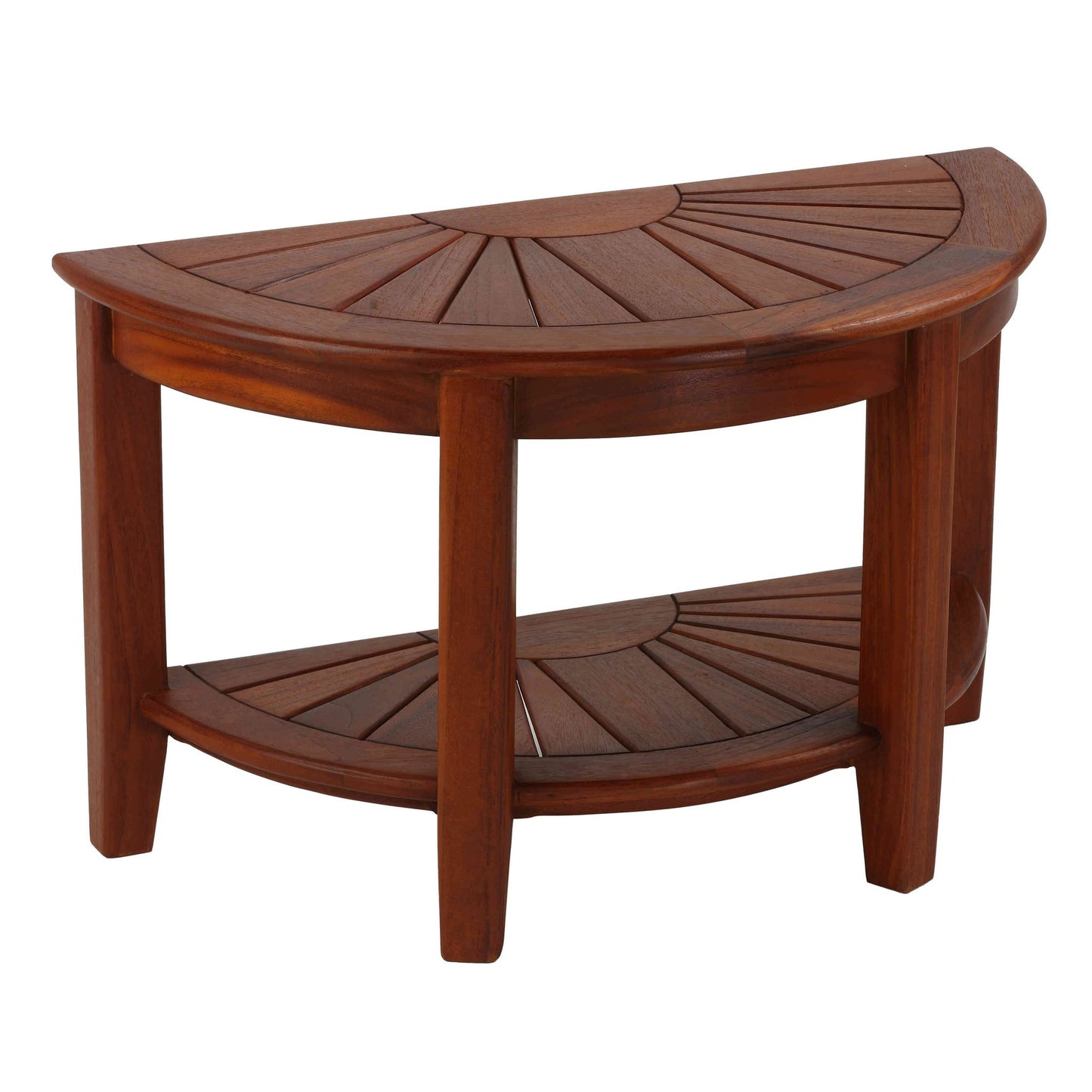 Bare Decor Chesser Solid Wood Half Circle Bench, 17"
