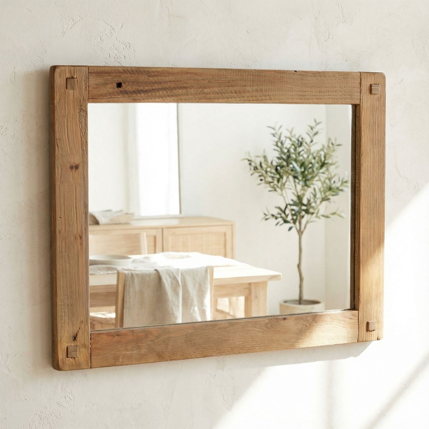 Bare Decor Dawson Wall Mount Mirror, Wood Framed