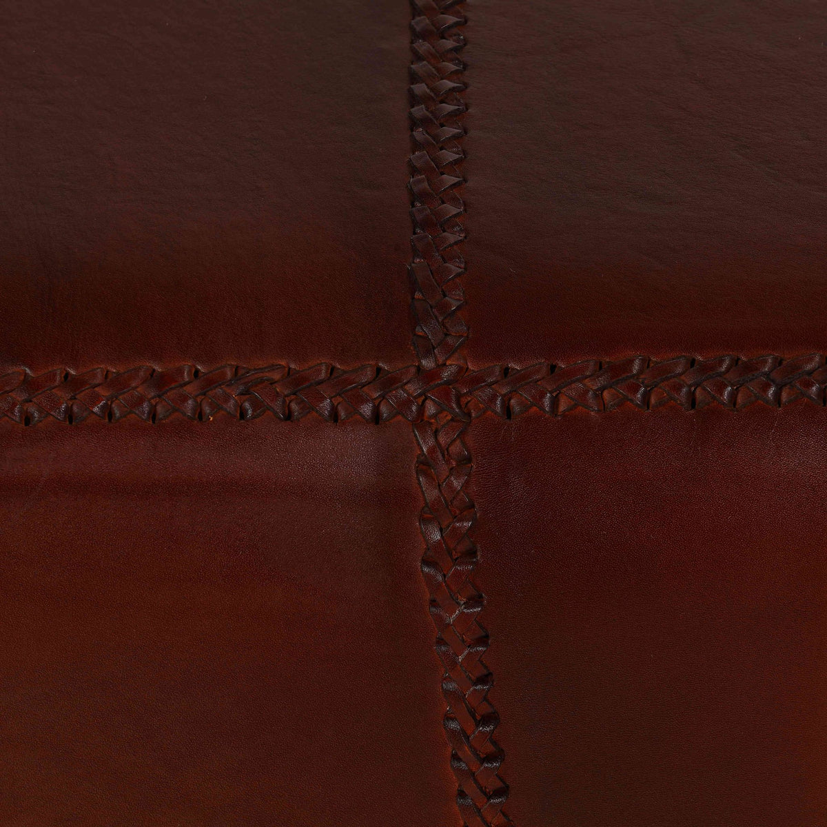 Bare Decor Morgan Large Bench Genuine 100% Leather, Brown
