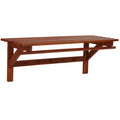 Bare Decor Caracas Bathroom Wall Shelf with Hangers in Solid Teak Wood 31.5"