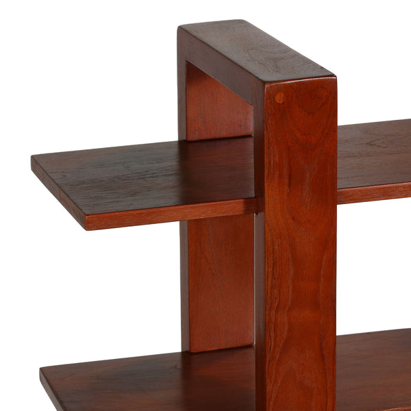 Bare Decor Delhi 5 Tier Wall Mounted Shelf in Solid Teak Wood