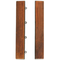 Bare Decor EZ-Floor End Trim Piece Interlocking Flooring in Solid Teak Wood (Set of 2)