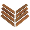Bare Decor EZ-Floor Corner Trim Piece  Interlocking Flooring in Solid Teak Wood (Set of 8), Oiled Finish
