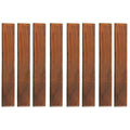 Bare Decor EZ-Floor End Pin-Side Trim Piece for Flooring in Solid Teak Wood (Set of 8)