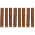 Bare Decor EZ-Floor Loop Ends Side Trim Piece for Flooring in Solid Teak Wood, (Set of 8)