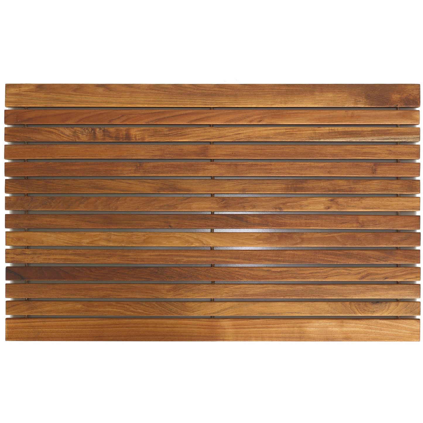 Bare Decor Cosi String Spa Shower Mat in Solid Teak Wood Oiled Finish, Large: 31.5" x 20"