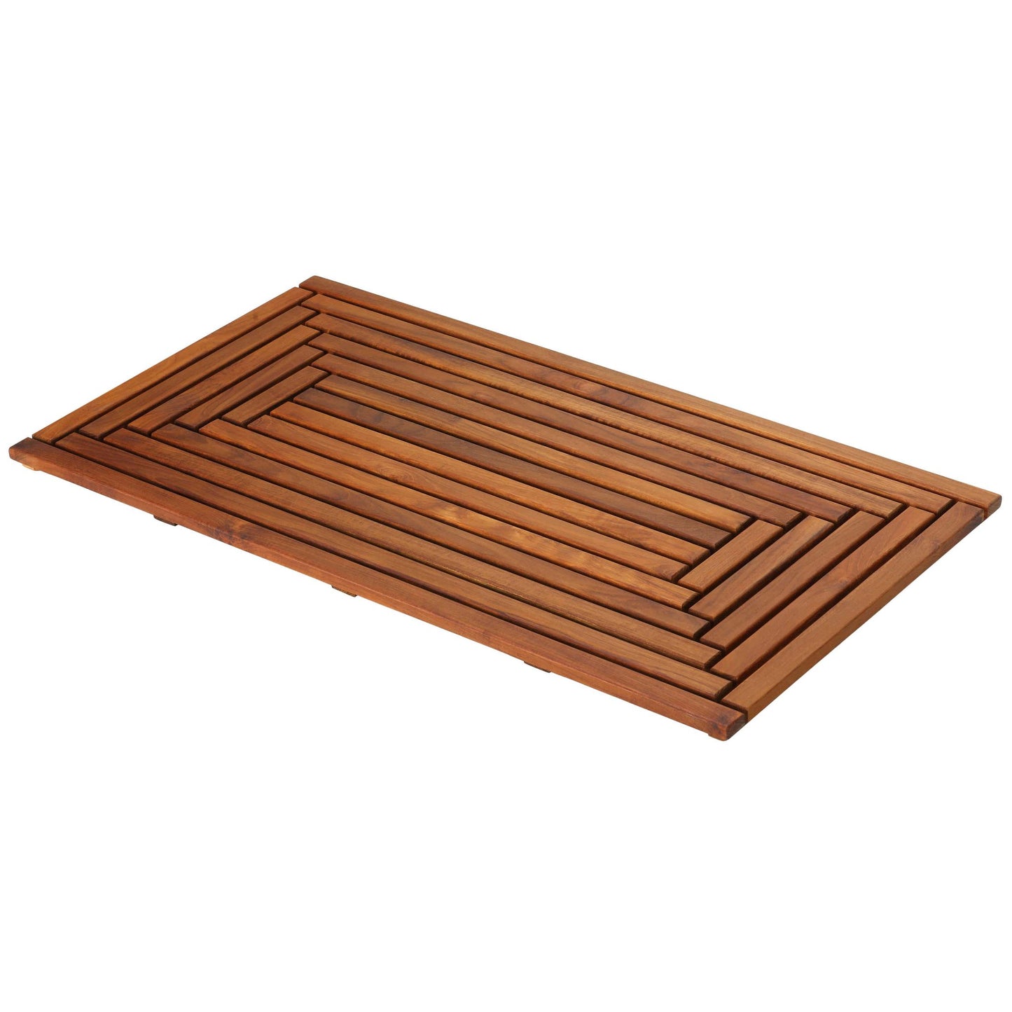 Bare Decor Giza Shower, Spa, Door Mat in Solid Teak Wood and Oiled Finish 35.5" x 19.75"