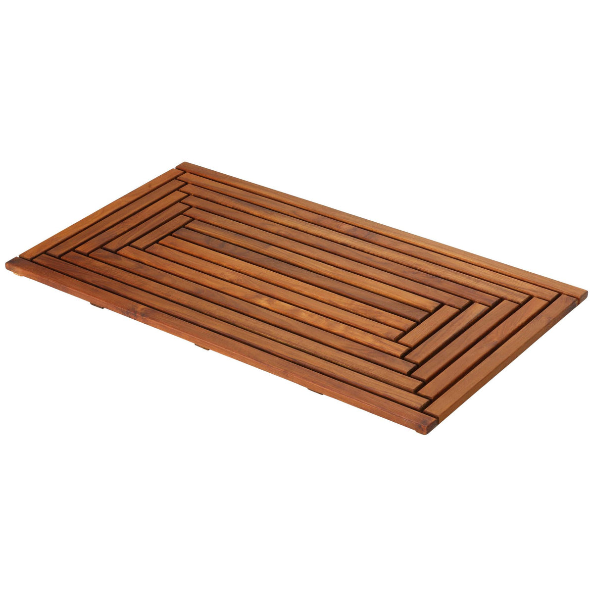 Bare Decor Giza Shower, Spa, Door Mat in Solid Teak Wood and Oiled Finish 35.5" x 19.75"