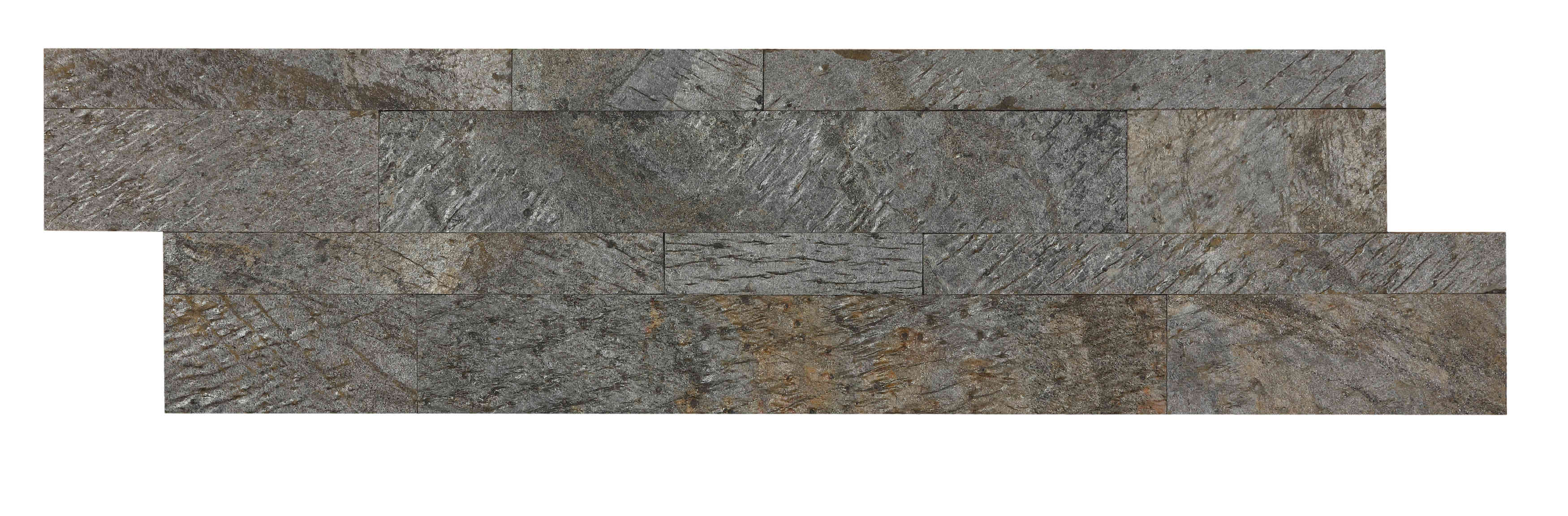 Bare Decor FlexRock Emerald Pearl Grey Peel and Stick Tile in Real Quartzite Stone, 9 Sq Ft