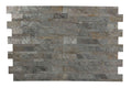 Bare Decor FlexRock Emerald Pearl Grey Peel and Stick Tile in Real Quartzite Stone, 9 Sq Ft