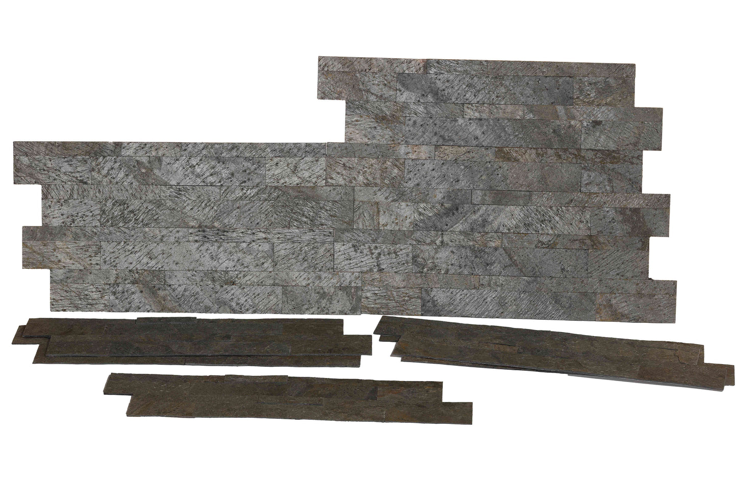 Bare Decor FlexRock Grey Pearl Peel and Stick Tile in Real Quartzite Stone, 9 Sq Ft