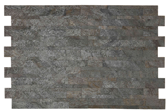 Bare Decor FlexRock Grey Pearl Peel and Stick Tile in Real Quartzite Stone, 9 Sq Ft