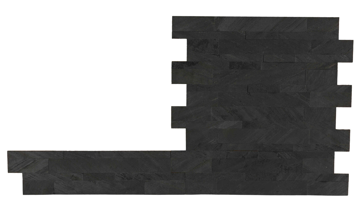 Bare Decor FlexRock Flat Grey Peel and Stick Tile in Real Slate Stone, 9 Sq Ft