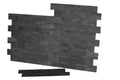 Bare Decor FlexRock Flat Grey Peel and Stick Tile in Real Slate Stone, 9 Sq Ft