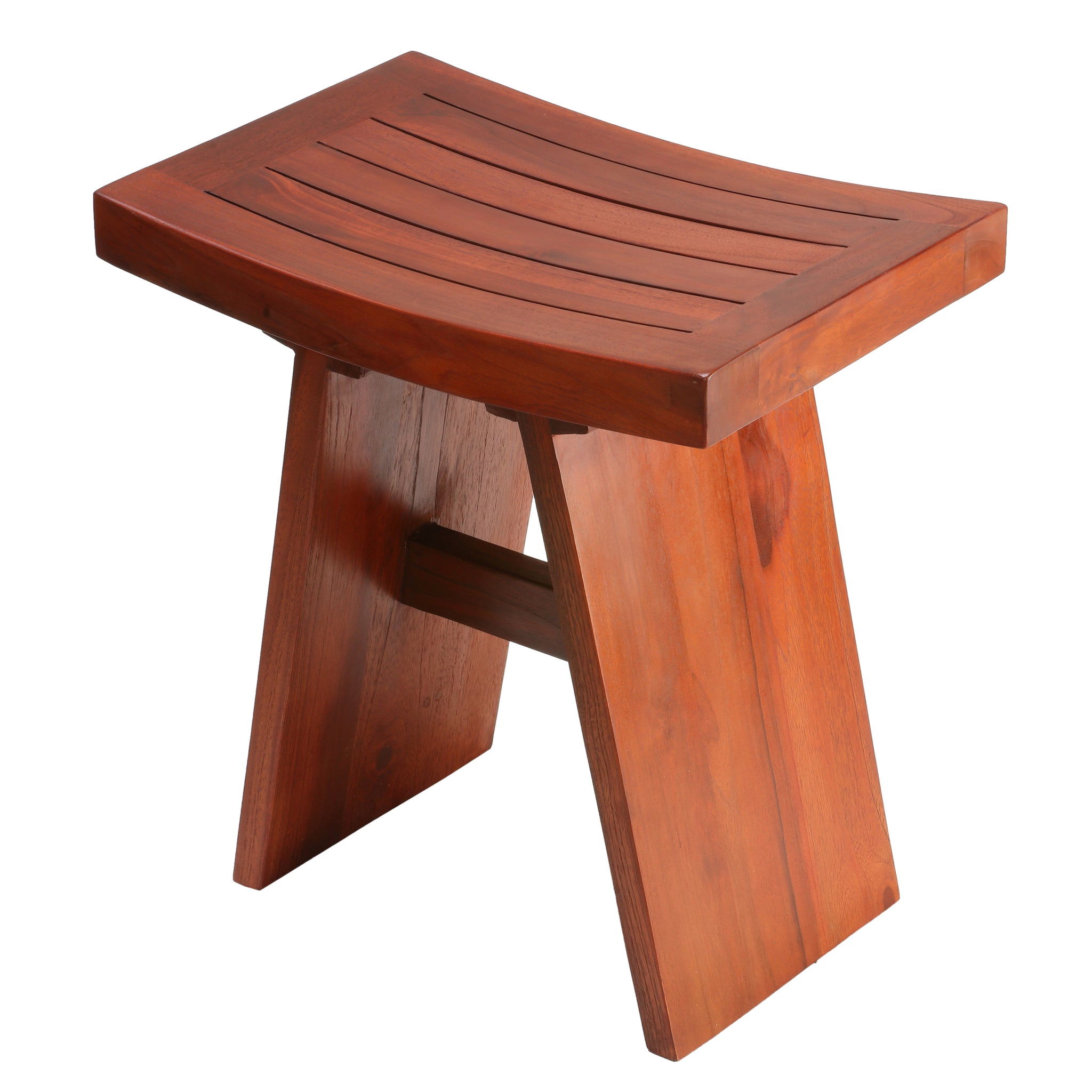 Bare Decor Sofi Shower Stool in Solid Teak Wood, 18"x12"x18"